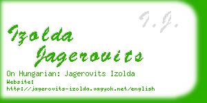 izolda jagerovits business card